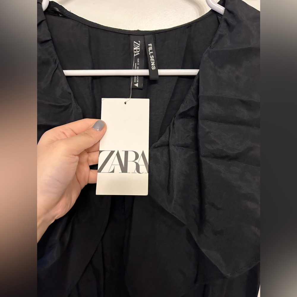 NWT Zara Ruffled Sleeveless Midi Dress - Picture 4 of 10